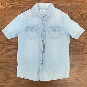Paper Denim & cloth boys short sleeve collar button down shirt size 4